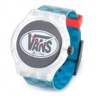Relógio "Vans" Preto e Azul (pulseira borracha)